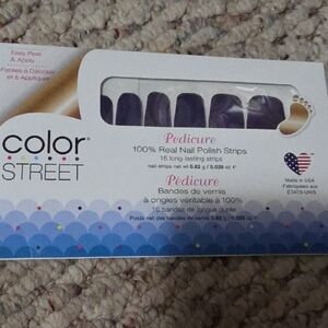 Color Street Deep Purple Pedicure Nail Polish Strips